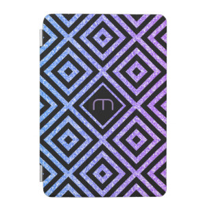 Blue To Pink Glitter Geometric Background iPad Mini Cover