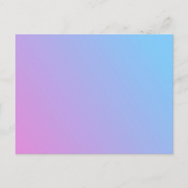 Blue to Pink Ombre Postcard (Front)
