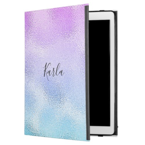 Blue to pink ombre shimmering glitter background iPad pro 129 case