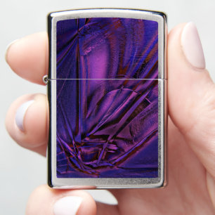 Blue to purple faded texture and digital scratches zippo lighter