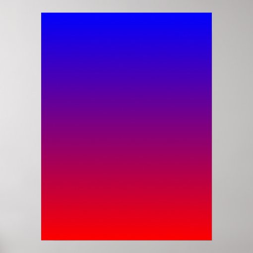 Blue to Red Gradient Poster | Zazzle