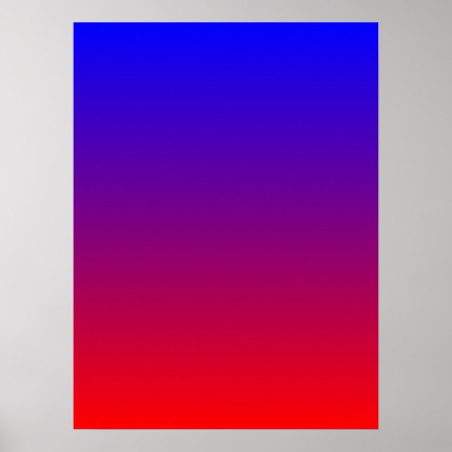 Blue to Red Gradient Poster (Front)