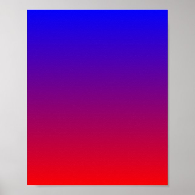 Blue to Red Gradient Poster (Front)