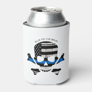 Blue to the Bone (color) Can Cooler