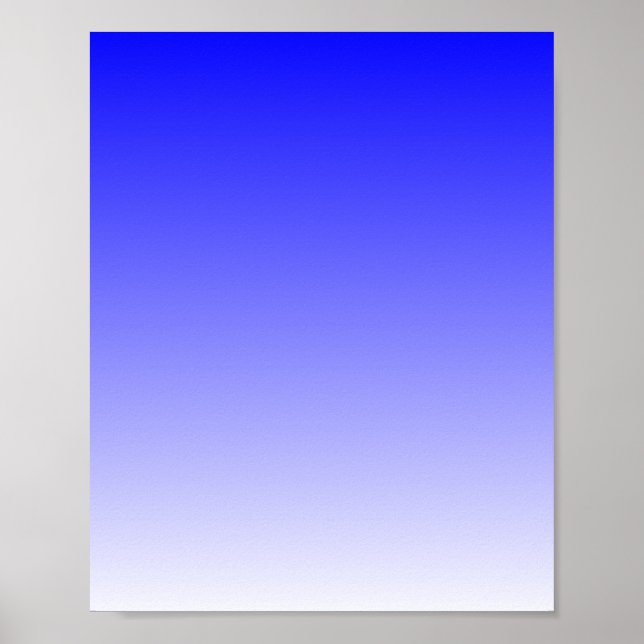 Blue to White Gradient Poster (Front)