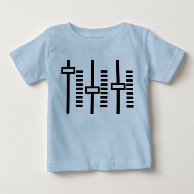 Blue Toddler DJ Deejay baby House Music volume edm Baby T-Shirt (Front)