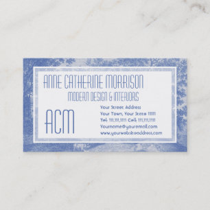 Blue Toil de Jouy French Country Shabby Elegance Business Card