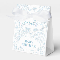 Blue Toile Bear Baby Shower Boy Favor Boxes