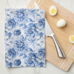 Blue Toile de Jouy Kitchen Towel<br><div class="desc">Blue Toile de Jouy. Timeless elegance and French country vintage style for your kitchen.</div>