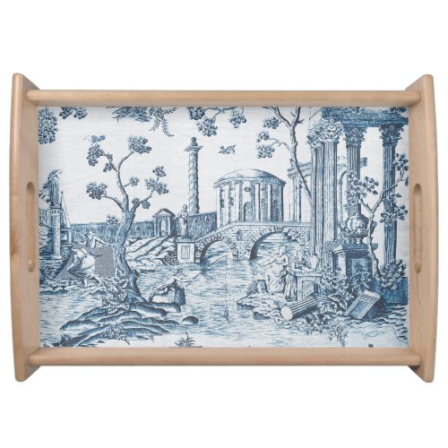 Blue Toile de Jouy Serving Tray