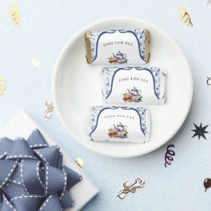 Blue Toile de jouy Tea Party Bridal shower Hershey's Miniatures