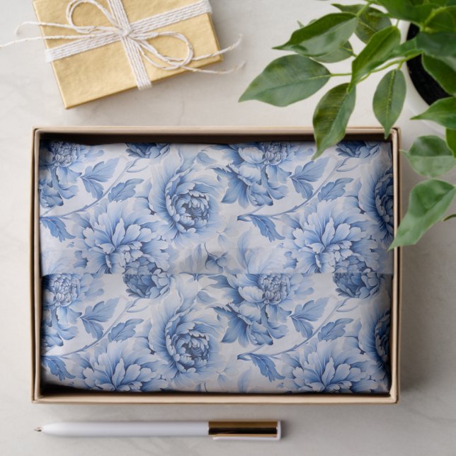Blue Toile de Jouy Tissue Paper (Gift)