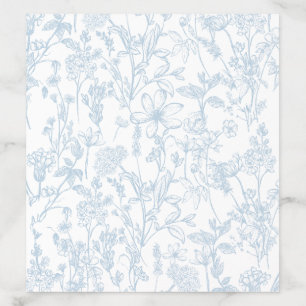 Blue toile envelope liner, Blue Chineroeise  Liner