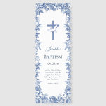Blue Toile Flower Baptism Bookmark<br><div class="desc">Give guests a meaningful keepsake from your child’s baptism with this elegant blue toile flower bookmark. Featuring classic French toile patterns, lovely florals, and cross dove artwork, this custom bookmark makes a thoughtful favor or gift. Personalize with your child’s name, baptism date, and a short message or scripture verse. A...</div>