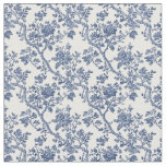Blue Toile Flowering Branches Fabric