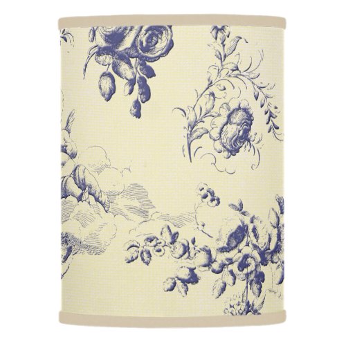 Blue Toile French Country Cherub Pattern Lamp Shade