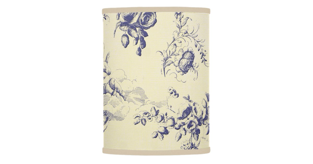 Blue Toile French Country Cherub Pattern Lamp Shade Zazzle Com Blue Toile French Country Cherub, French Toile Lamp Shades