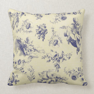 Blue Toile Pillows Decorative Throw Pillows Zazzle