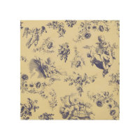 Blue Toile French Country Cherub Pattern