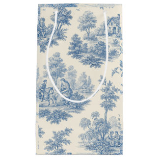 Blue Toile Gift Bag