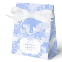 Blue Toile Jungle Animals Safari Chinoiserie  Favor Boxes