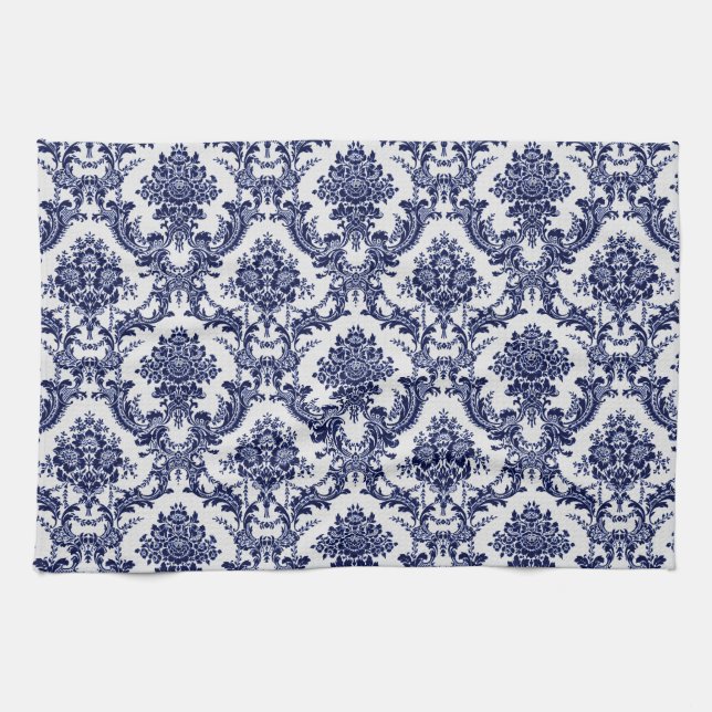 Blue Toile Kitchen Towel (Horizontal)