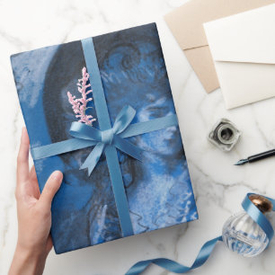 Blue Toile Lady French Wrapping Paper