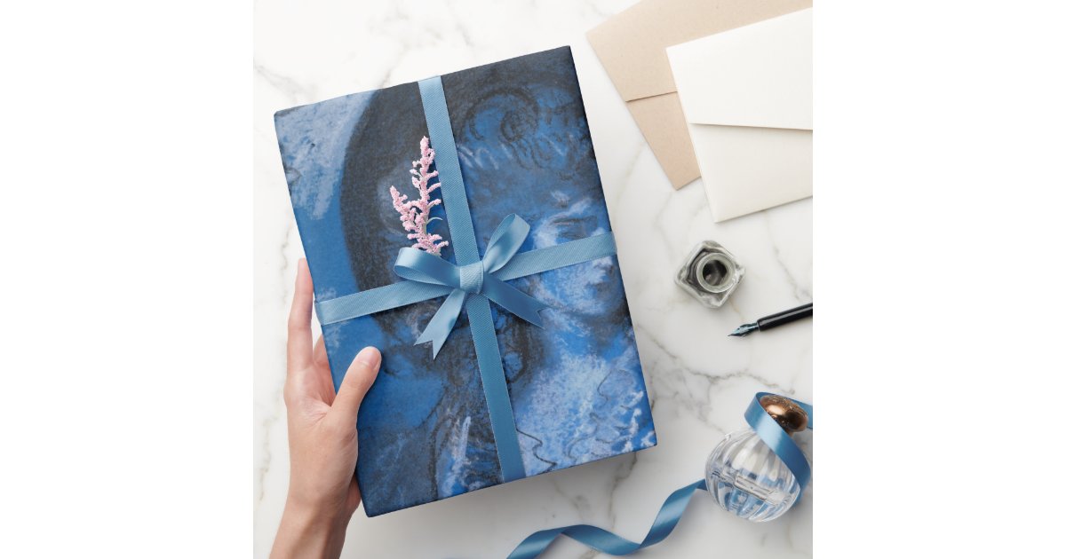 White & French Blue Gift Wrap – bocu