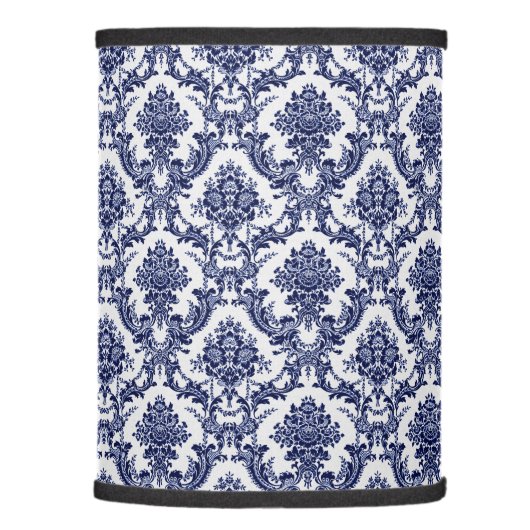 Blue Toile Lamp Shade (Right)