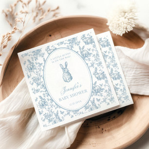 Blue Toile Little Bunny Easter Baby Boy Shower Napkins