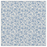 Blue Toile Petite Floral Pattern Fabric