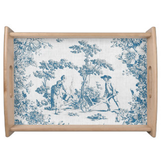 Blue Toile Serving Tray