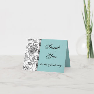 Blue Toile Thank You Cards, Personalized