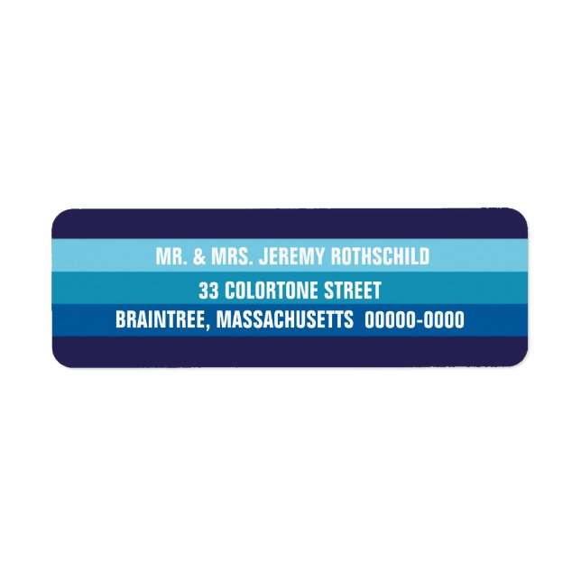 Blue Tonal Return Address Label (Front)