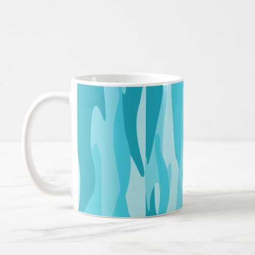 Blue Tone Abstract Camouflage Throw Pillow Coffee Mug