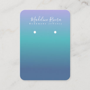 Blue Tone Gradient Handmade Earring Display Card