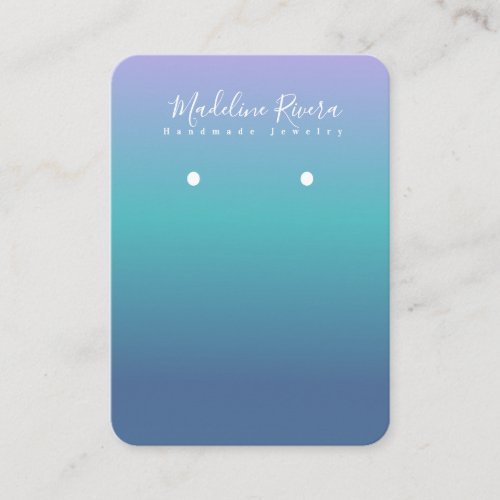 Blue Tone Gradient Handmade Earring Display Card