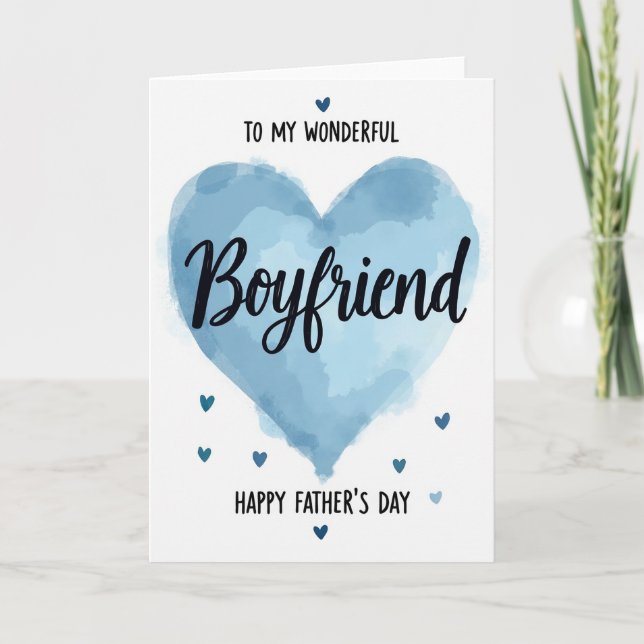 Blue Toned Fathers Day Graphic Card (Front)