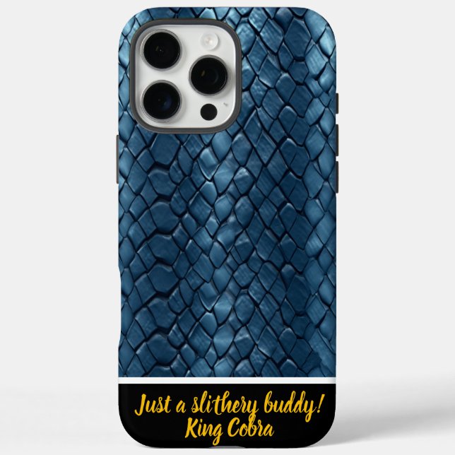 Blue-toned vibrant snake skin art Case-Mate iPhone case (Back)