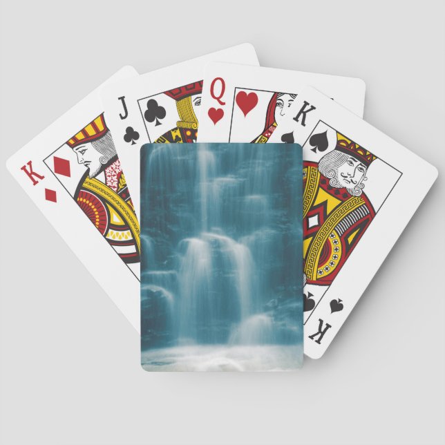Blue toned Waterfall Poker Cards (Back)