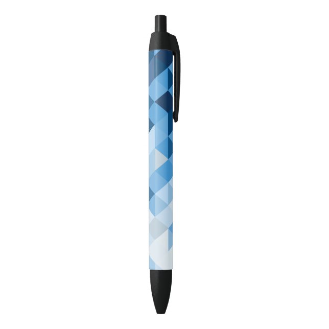 Blue Tones Geometric Shapes Pen (Bottom (Vertical))