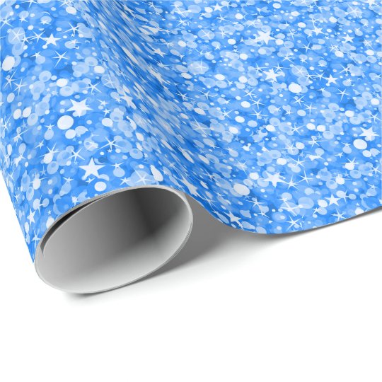 Blue Tones Glitter And Sparkles Wrapping Paper