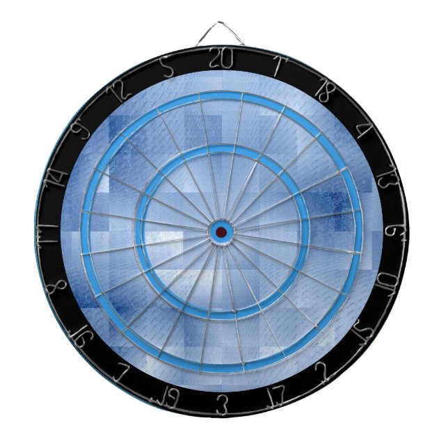 Blue Tones in a Square Pattern Regulation Dart Board (Front)