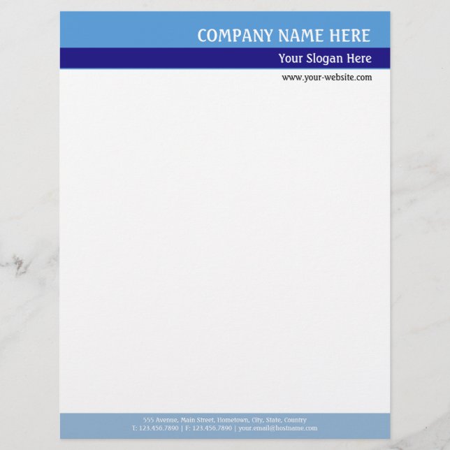 Blue Tones Letterhead (Front)