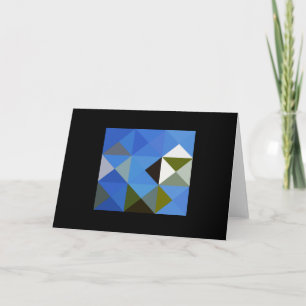 Blue Tones Quilt Square Note Card