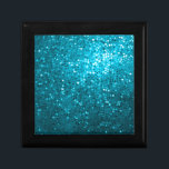 Blue Tones Retro Glitter And Sparkles 2 Keepsake Box<br><div class="desc">Elegant blue tones glitter and sparkles 2. Monogramed version by request,  till I make it.</div>