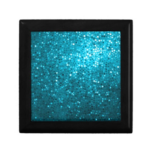 Blue Tones Retro Glitter And Sparkles 2 Keepsake Box
