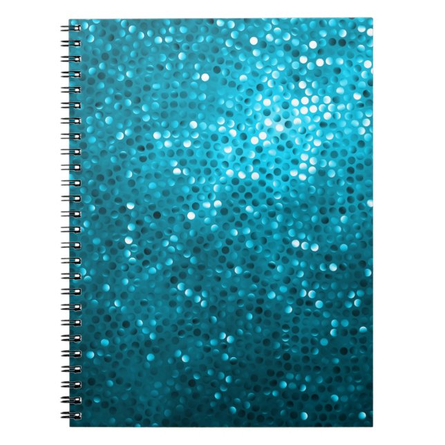 Blue Tones Retro Glitter And Sparkles 2 Notebook (Front)