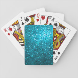 Blue Tones Retro Glitter And Sparkles 2 Playing Cards