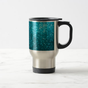 Blue Tones Retro Glitter And Sparkles 2 Travel Mug